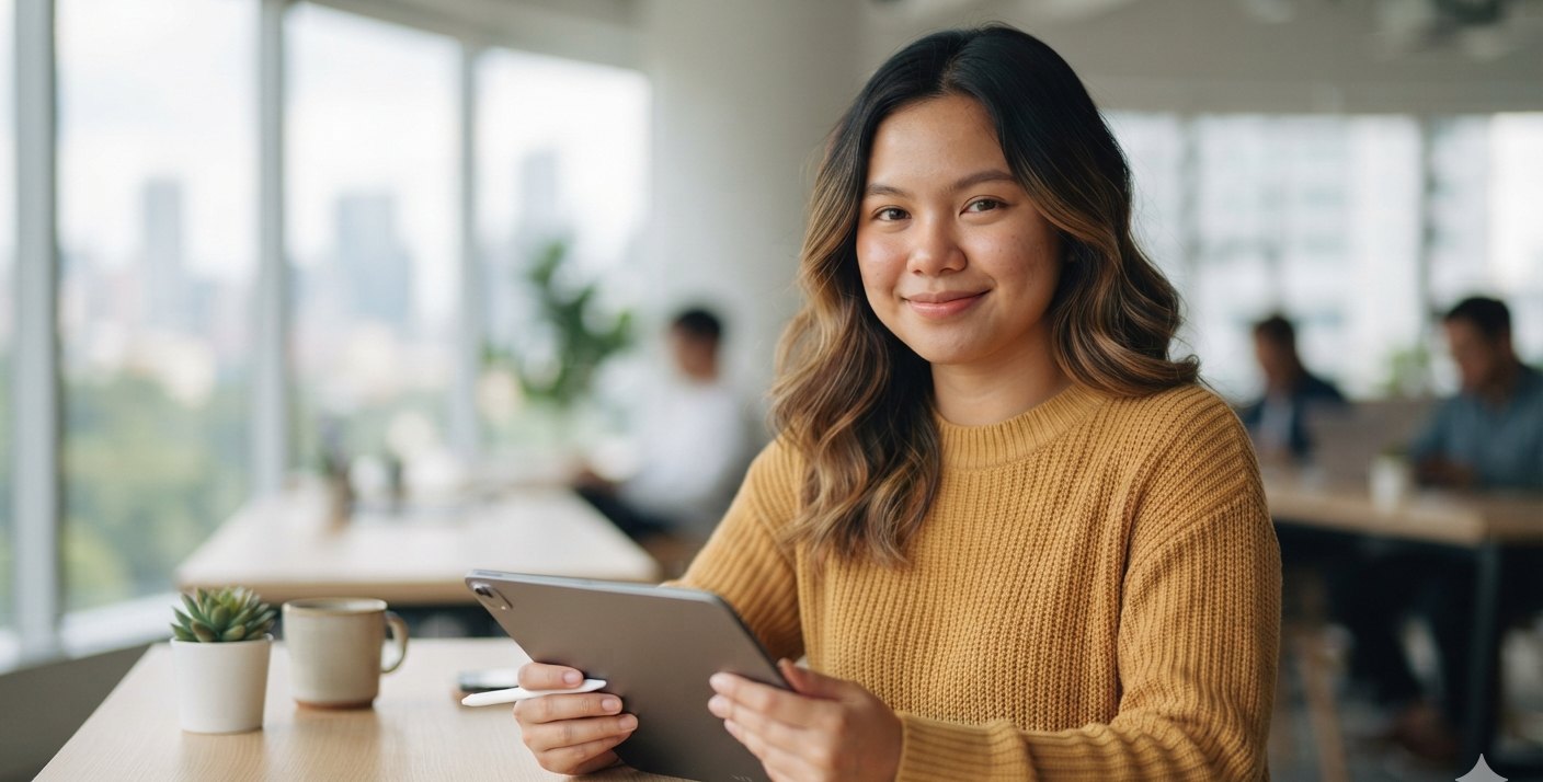 An assistant meeting a client on a video call
